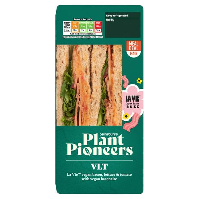 Plant Pioneers VLT La Vie Vegan Bacon, Lettuce & Tomato with Vegan Baconaise - gallery image 1