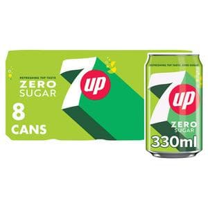 7UP Zero Sugar Lemon & Lime Cans 8x330ml