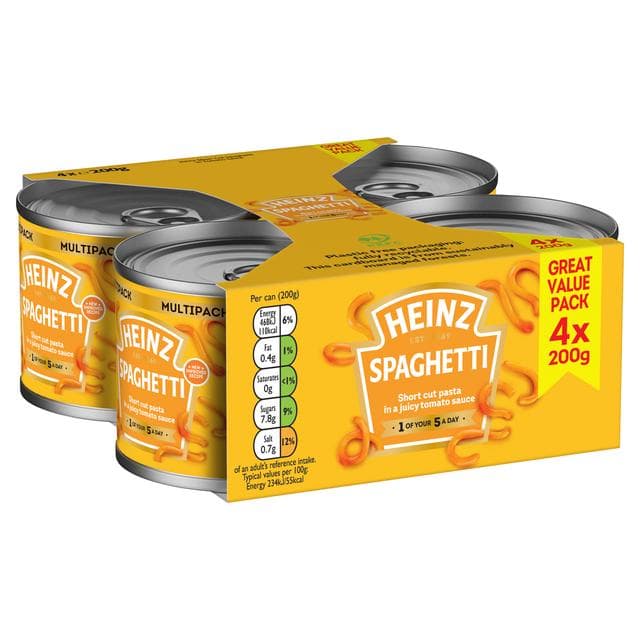 Heinz Spaghetti Great Value Pack 4 x 200g - gallery image 3