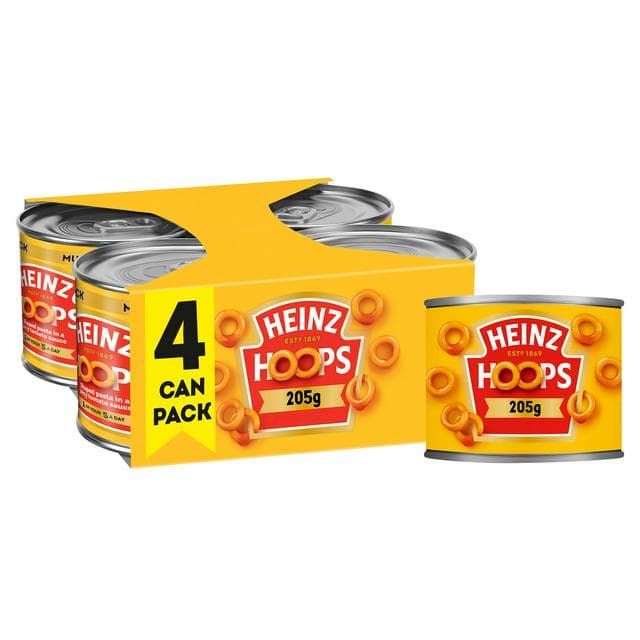 Heinz Spaghetti Hoops Great Value Pack 4x205g - gallery image 1