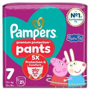 Pampers Premium Protection Nappy Pants Essential Pack Size 7, 17kg+ x21