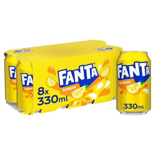 Fanta Lemon Can 8x330ml - gallery image 1