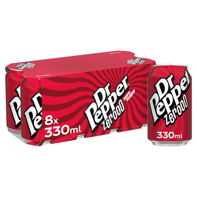 Dr Pepper Zero x8 330ml - gallery image 1
