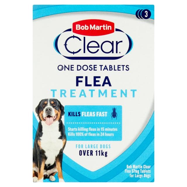 Bob Martin Clear Flea Tablets For Large Dogs Treatment x3 57mg - gallery image 1