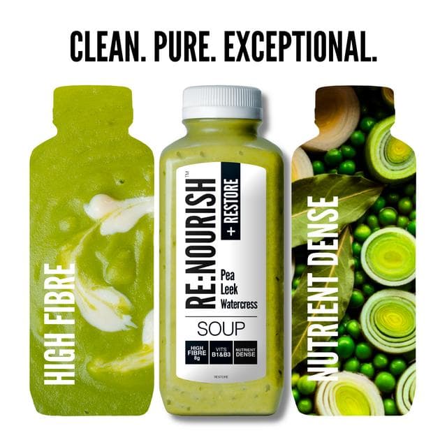 Renourish + Restore 500g Pea Leek and Watercress High Fibre Nutrient Dense Soup - gallery image 5