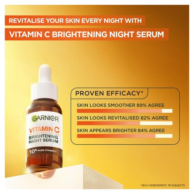 Garnier Anti Dark Spot Night Serum 10% Pure Vitamin C & Hyaluronic Acid 30ml - gallery image 2