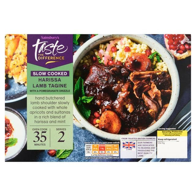 Sainsbury's Slow Cooked 500g Harissa Lamb Tagine with a Pomegranate Drizzle, Taste the Difference - gallery image 1