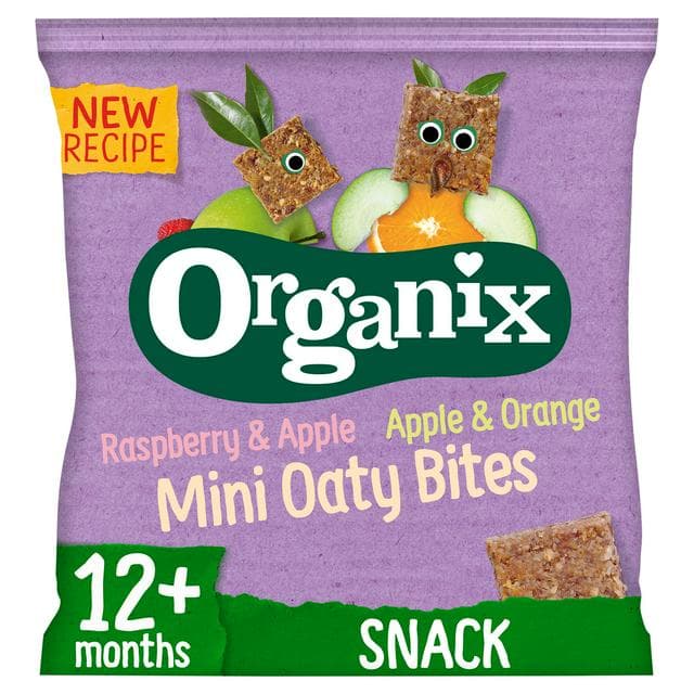 Organix Raspberry Apple & Orange Mini Oaty Bites 110g - gallery image 1