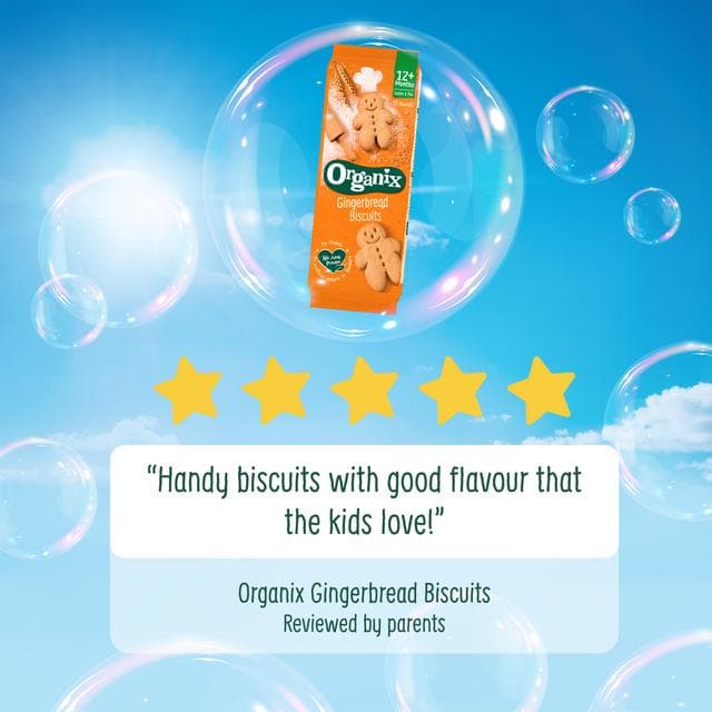 Organix 5 x 20g 12+ Months Mini Gingerbread Men Biscuits Toddler Multipack Snacks - gallery image 5