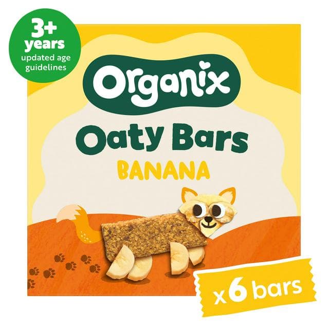 Organix 6 x 23g Banana Oaty Bars Toddler Multipack Snacks - gallery image 1