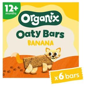 Organix 6 x 23g Banana Oaty Bars Toddler Multipack Snacks