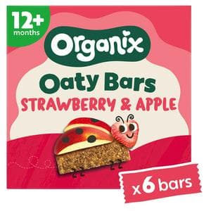 Organix 6 x 23g Strawberry & Apple Oaty Bars Toddler Multipack Snacks