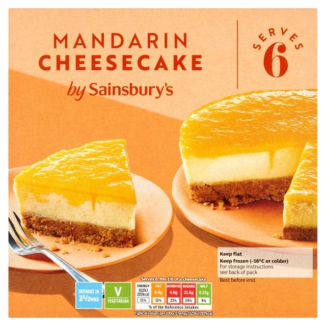 Sainsbury's Mandarin Cheesecake 500g - gallery image 1