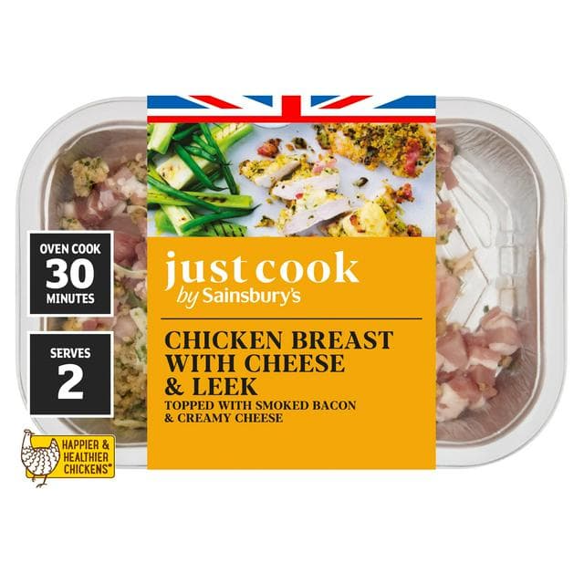 Sainsbury's Just Cook British Chicken Breast with Cheese & Leek 380g - gallery image 1