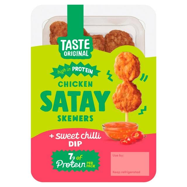 Taste Original 55g Chicken Satay Skewers + Sweet Chilli Dip - gallery image 1