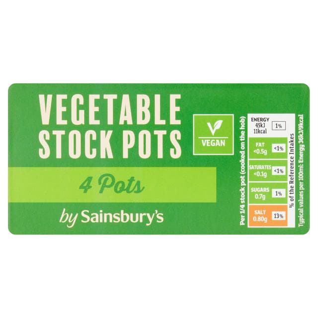 Sainsbury's Veg Stock Pots x4 112g - gallery image 1
