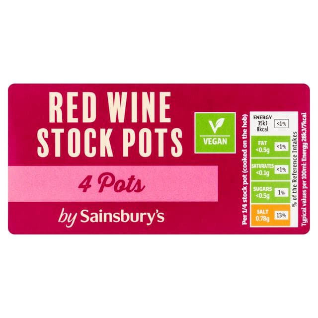 Sainsbury's Red Wine Stockpots x4 112g - gallery image 1