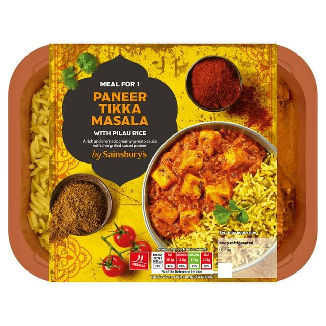 Sainsbury's Meal for 1 Paneer Tikka Masala with Cumin Rice, Limited Edition 400g - gallery image 1