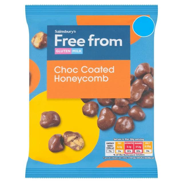 Sainsbury's Free From Choc Coated Honeycomb 120g - gallery image 1