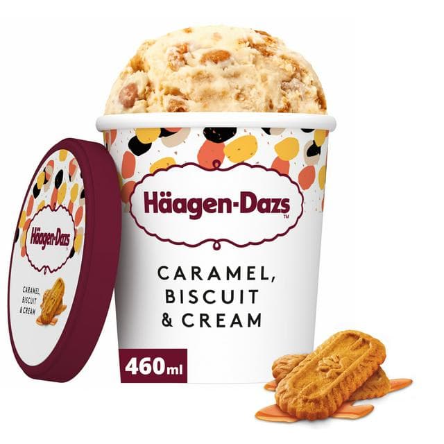Haagen-Dazs Caramel Biscuit & Cream Frozen Dessert Tub 400g - gallery image 1
