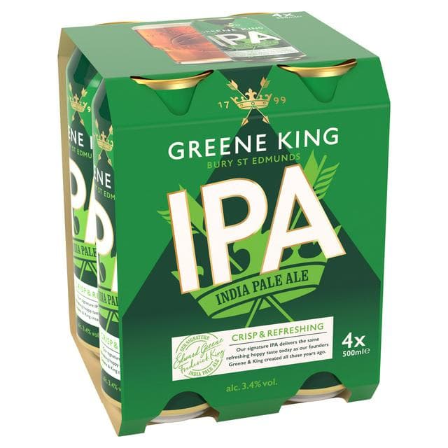 Greene King IPA India Pale Ale Cans 4 x 500ml - gallery image 1