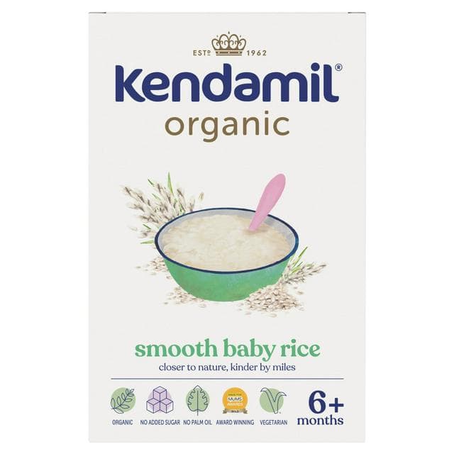 Kendamil Organic Smooth Baby Rice 4-6+ Months 120g - gallery image 1