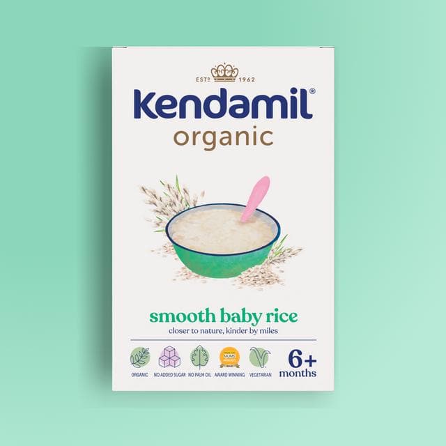 Kendamil Organic Smooth Baby Rice 4-6+ Months 120g - gallery image 2