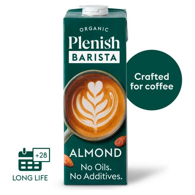 Plenish 1L Long Life Dairy Free Organic Barista Almond Drink - gallery image 1