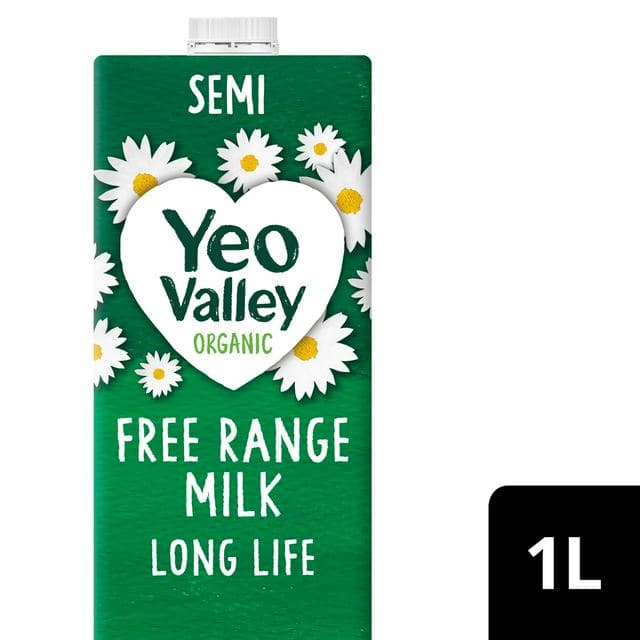Yeo Valley Organic Long Life Semi Skimmed Milk 1L - gallery image 1