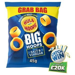 Hula Hoops Salt & Vinegar Flavour Big Hoops Sharp 45g