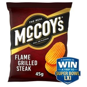 McCoy's Steak Flavour Flame Grilled Potato Crisps 45g