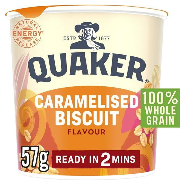 Quaker Oat So Simple Caramelised Biscuit Porridge Pot 57g - gallery image 1