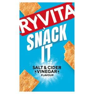 Ryvita Thins Snack It Sea Salt & Cider Vinegar Flatbread Snacks 125g