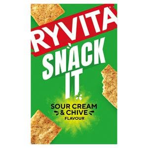 Ryvita Thins Snack It Sour Cream & Chive Flatbread Snacks 125g