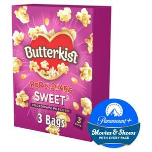 Butterkist Sweet Microwave Popcorn x3 60g