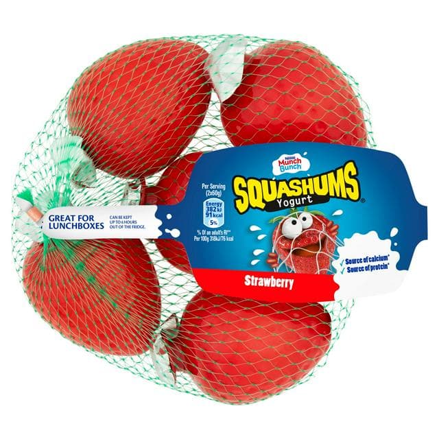 Munch Bunch Squashums Yogurt Strawberry 5x60g - gallery image 1