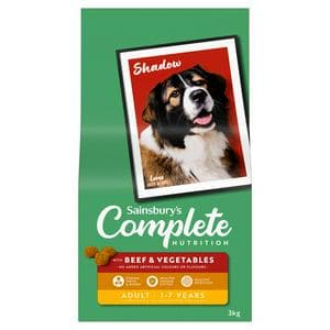 Sainsbury's 3kg Complete Nutrition Adult 1 - 7 Years with Beef & Vegetables