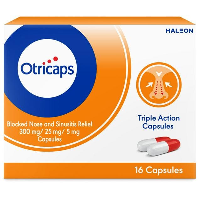 Otricaps Blocked Nose & Sinusitis Relief Capsules x16 - gallery image 1