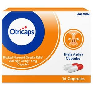 Otricaps Blocked Nose & Sinusitis Relief Capsules x16