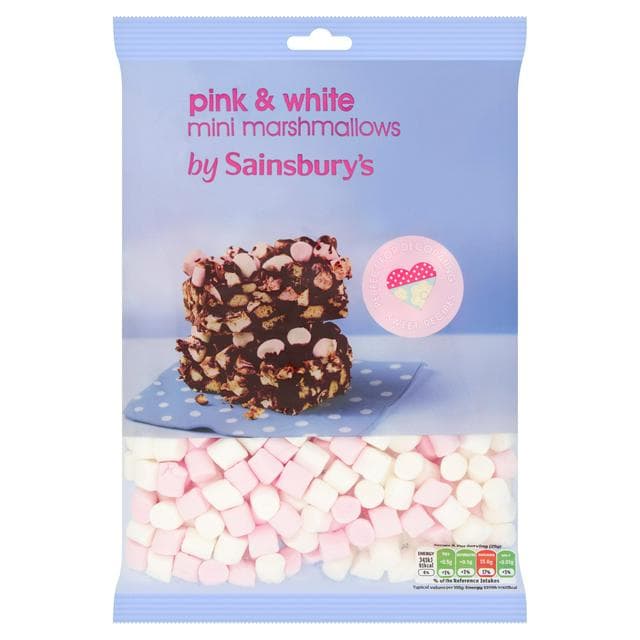 Sainsbury's Pink & White Mini Mallows 150g - gallery image 1
