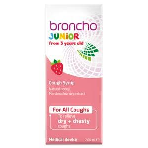 Bronchostop Junior Childrens Cough Syrup For Kids Aged 3+ 200ml