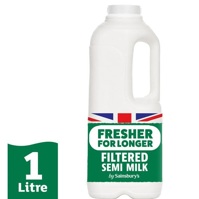 Sainsbury’s 1L Fresher For longer Filtered Semi Skimmed Milk - gallery image 1