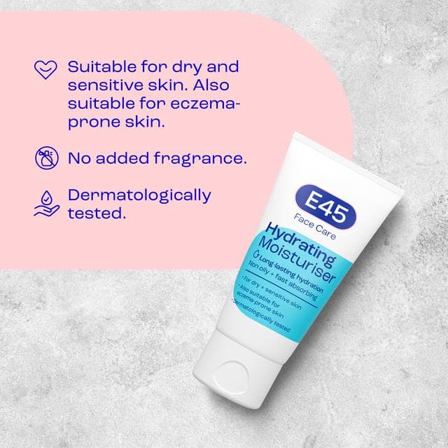 E45 Hydrating Moisturiser Face Care 50ml - gallery image 2