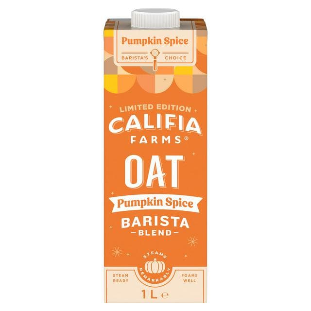 Califia Farms 1L Oat Pumpkin Spice Barista Blend, Limited Edition - gallery image 1