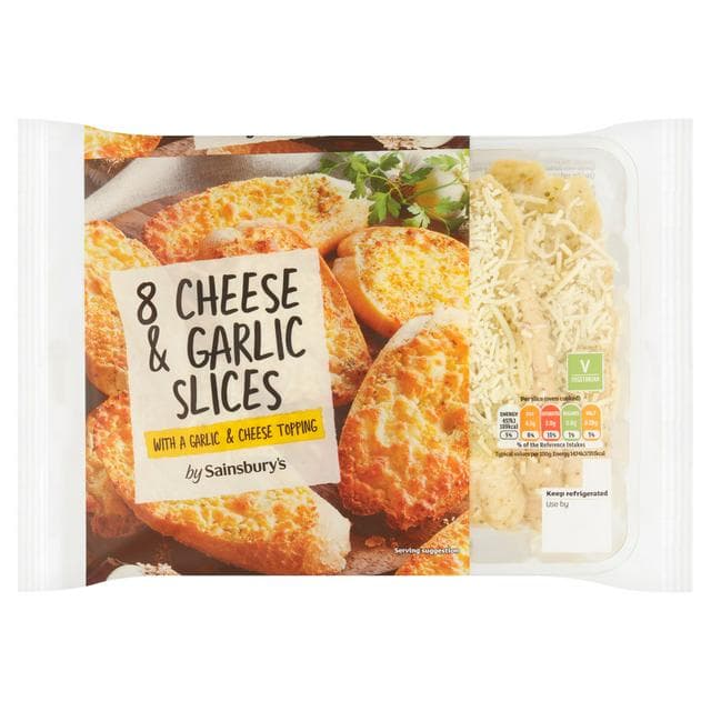 Sainsbury's Cheese & Garlic Slices x8 260g - gallery image 1