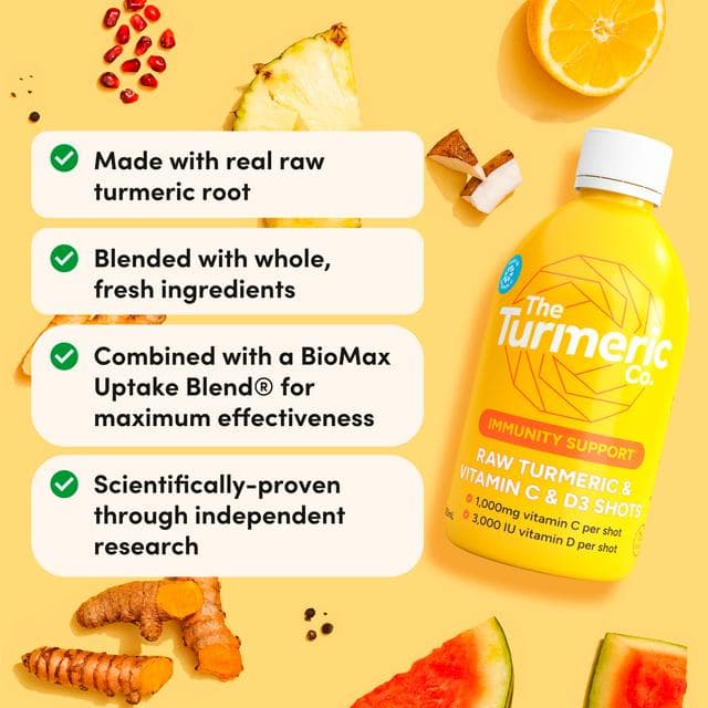 The Turmeric Co. Raw Turmeric Vitamin C & D3 Self Shot 420ml - gallery image 3