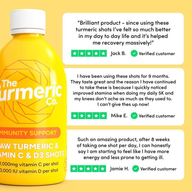 The Turmeric Co. Raw Turmeric Vitamin C & D3 Self Shot 420ml - gallery image 4