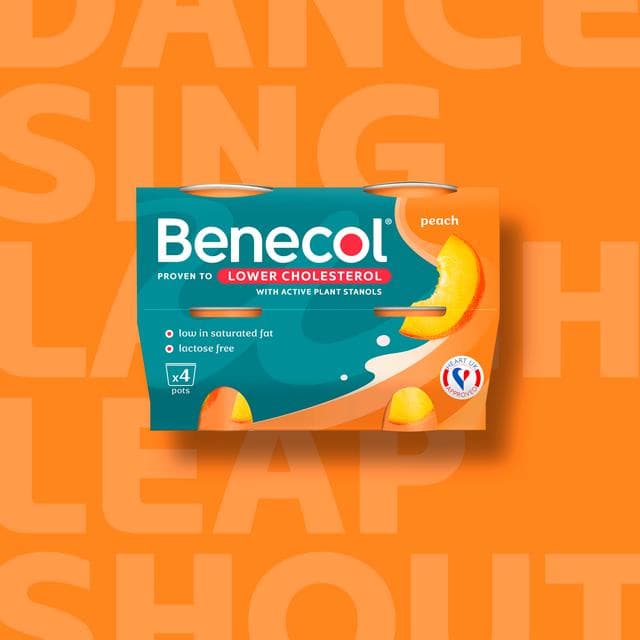 Benecol Peach Yogurt 4x115g - gallery image 4