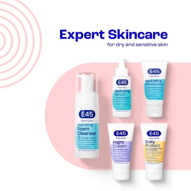 E45 Face Foaming Cleanser Wash for Dry & Sensitive Skin 150ml - gallery image 3