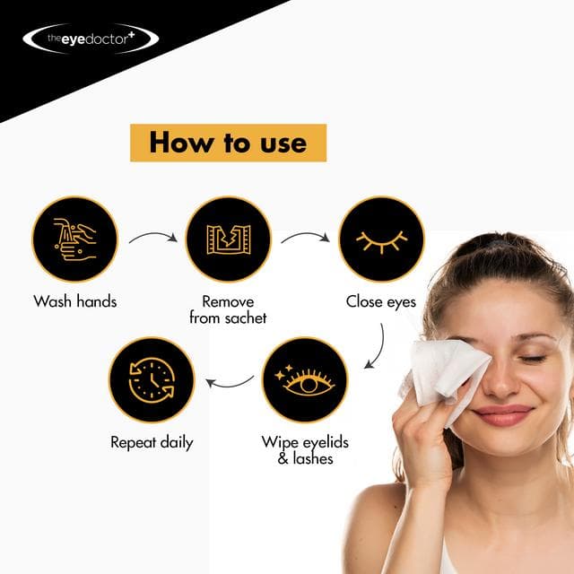 The Eye Doctor Biodegradable Eyelid Wipes x20 - gallery image 3